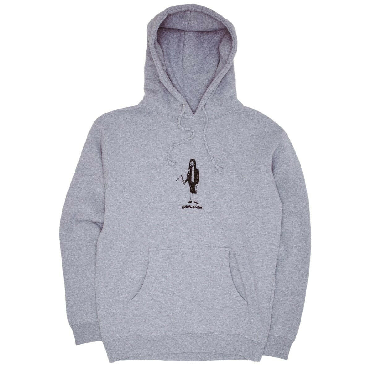 Fucking Awesome - Reaper Girl Hoodie Heather Grey.