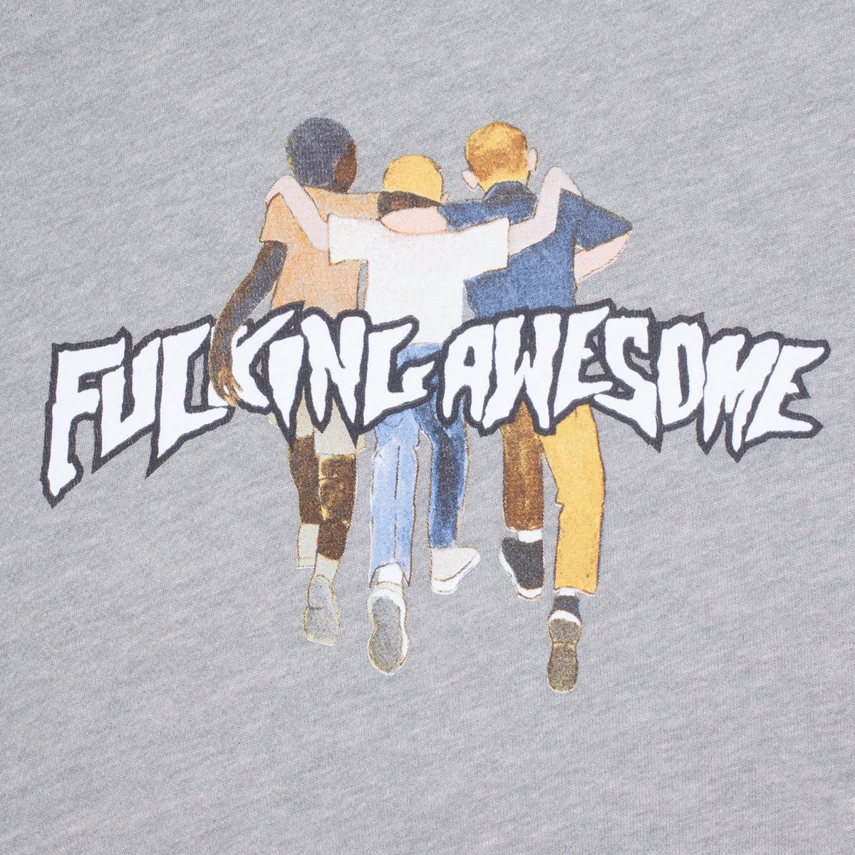 Fucking Awesome The Kids All Right Crewneck Heather Grey detail