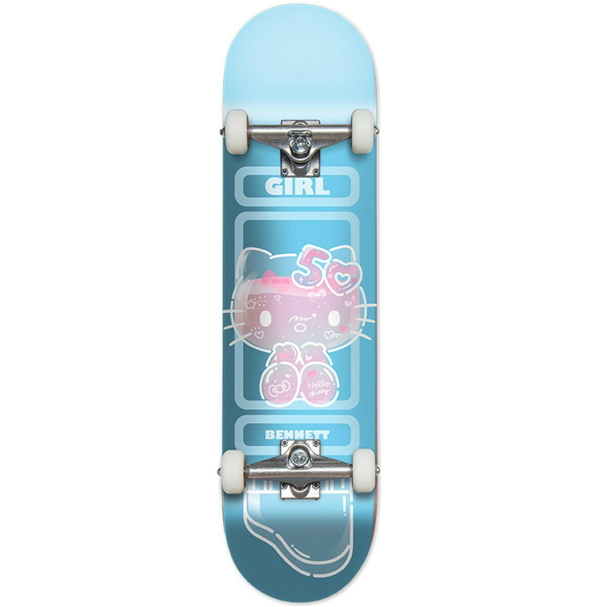 Girl Niels Bennett Hello Kitty 50th 8.0 Complete Skateboard.