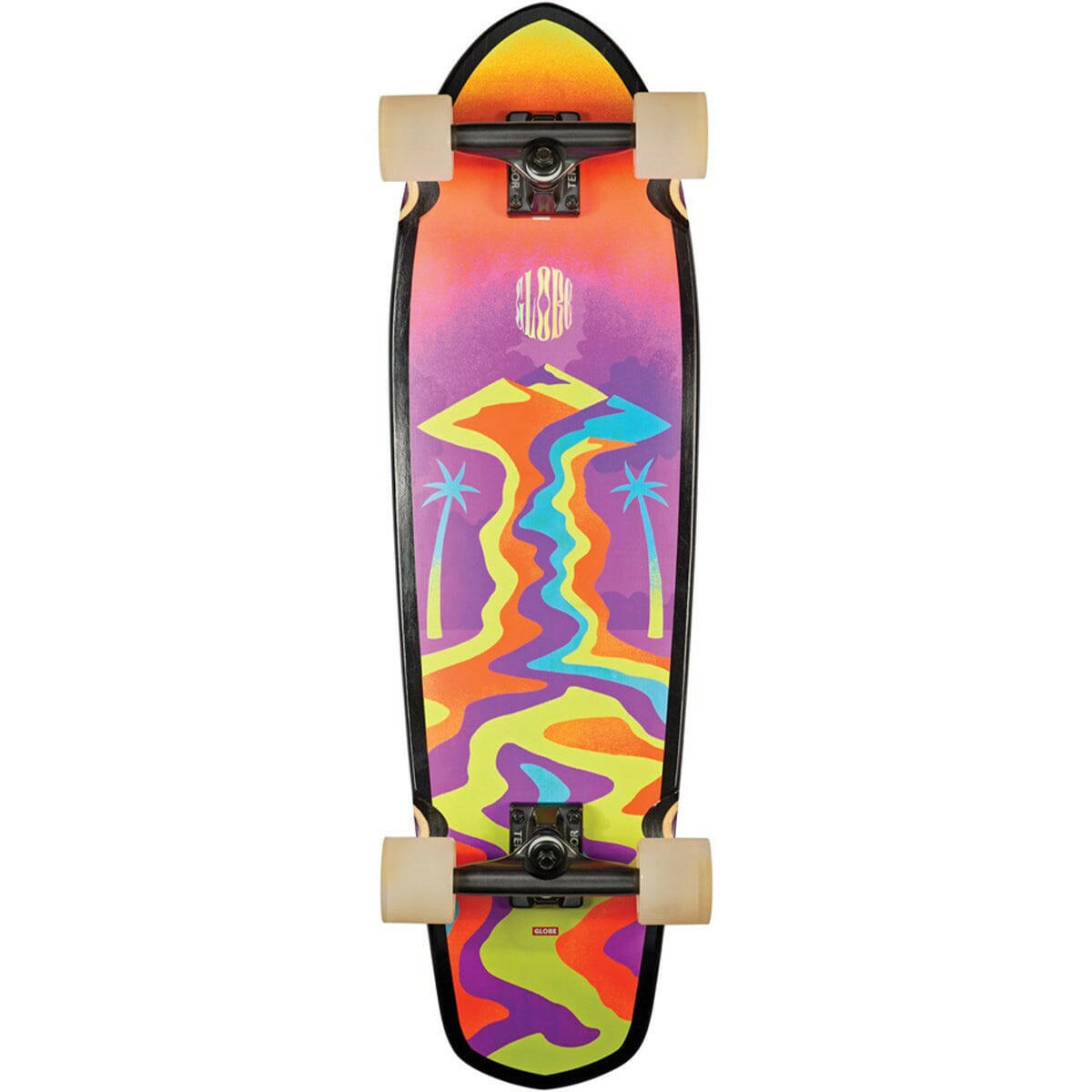 Globe - Big Blazer Melted Mountains Cruiser 9.125 Complete Skateboard.