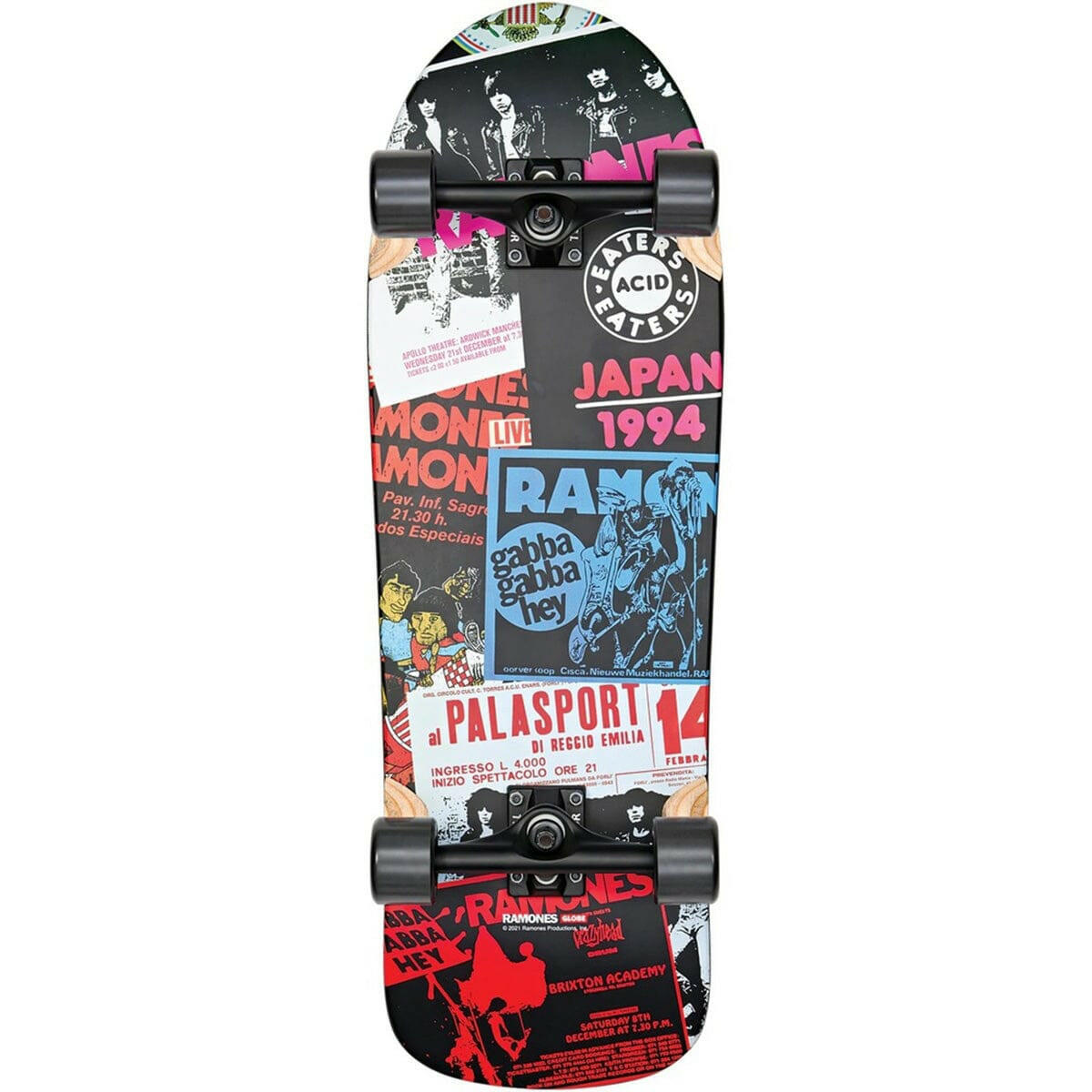 Globe - Ramones Hey Ho Aperture Cruiser 9.9 Complete Skateboard.
