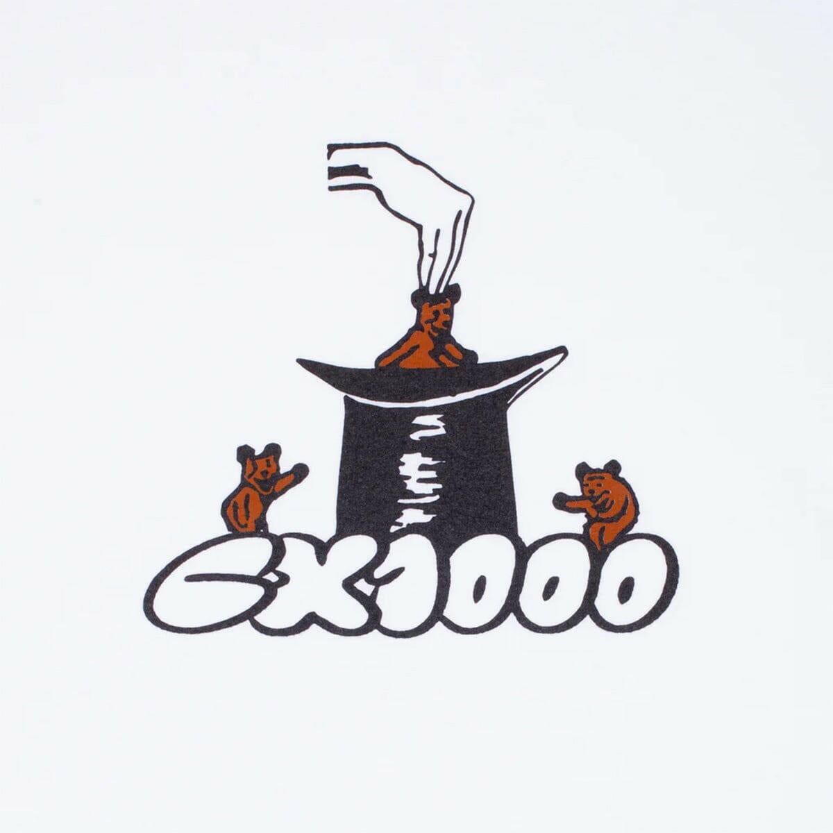GX1000 - Bear In Hat Tee White.