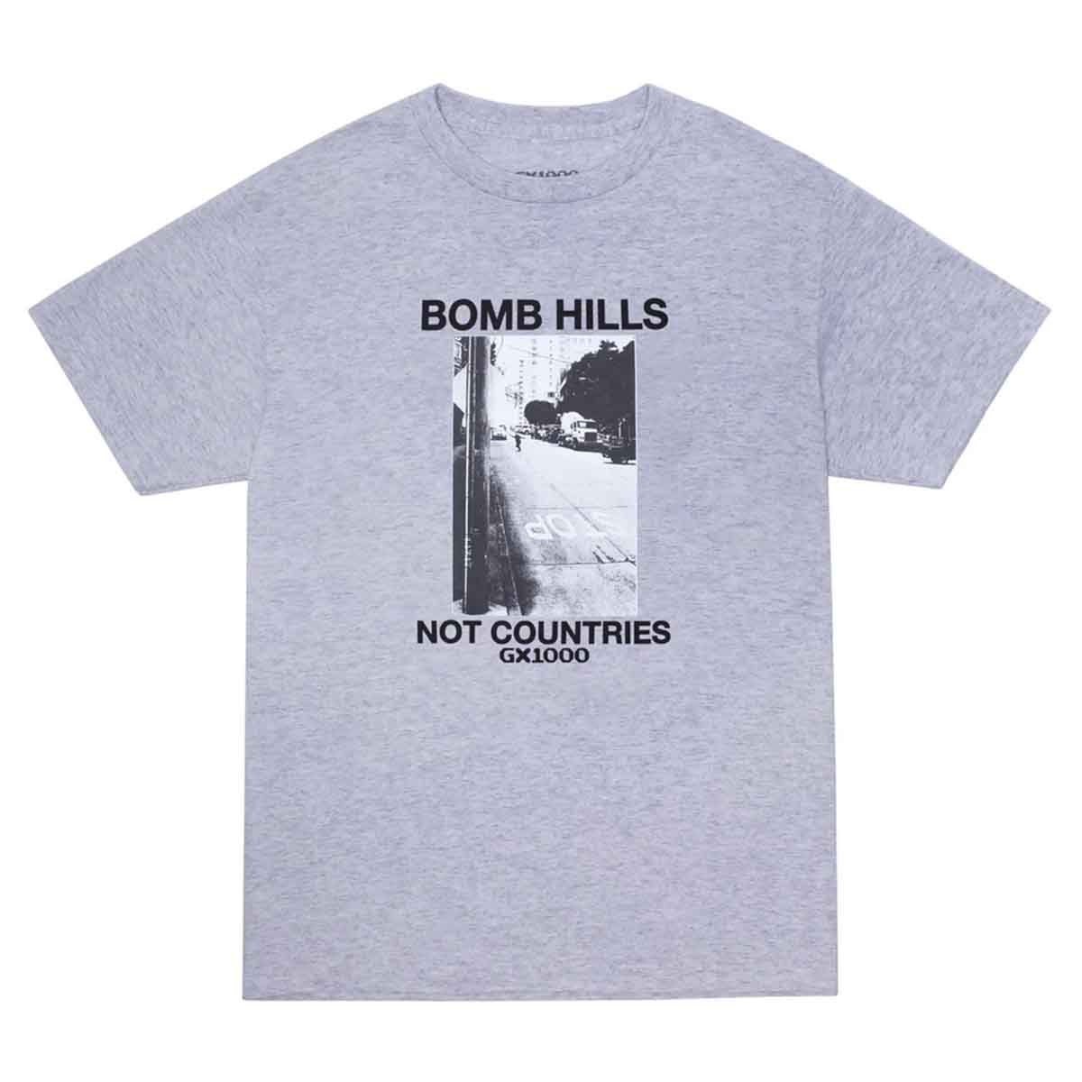 GX1000 Bomb Hills Not Countries Tee Heather Grey/Black
