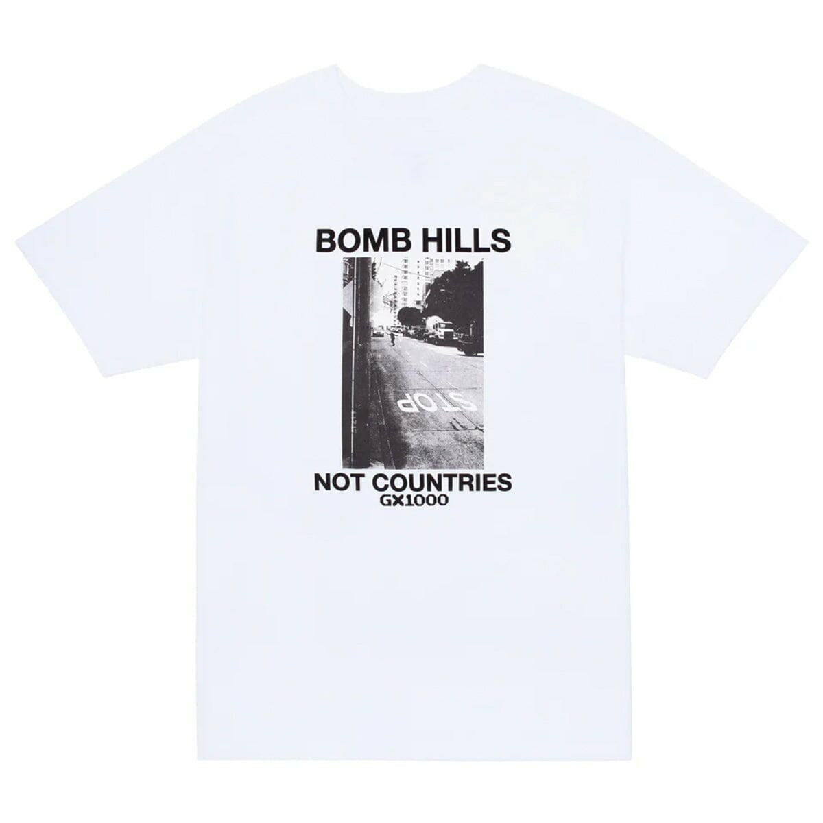 GX1000 - Bomb Hills Not Countries Tee White.