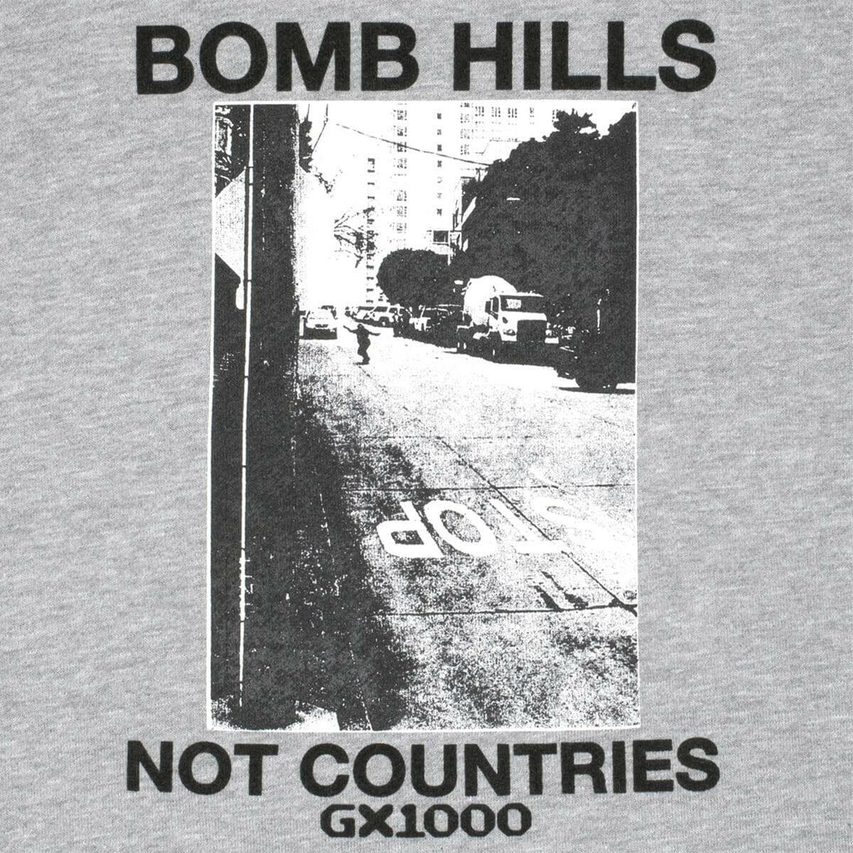 GX1000 - Bomb Hills Not Countries Hoodie Grey/Black.