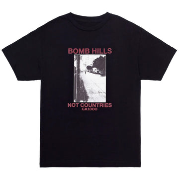 GX1000 Bomb Hills Not Countries Tee Black/Burgundy