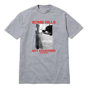 GX1000 - Bomb Hills Not Countries Tee Heather Grey.
