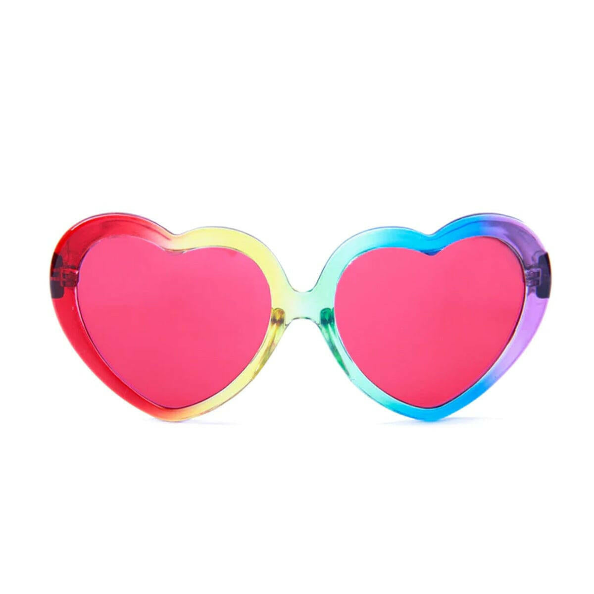 Happy Hour - Heart Ons Sunglasses Rainbow Fade.