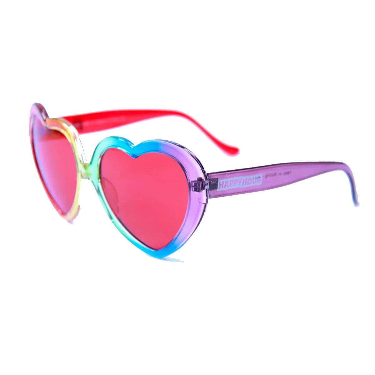 Happy Hour - Heart Ons Sunglasses Rainbow Fade.