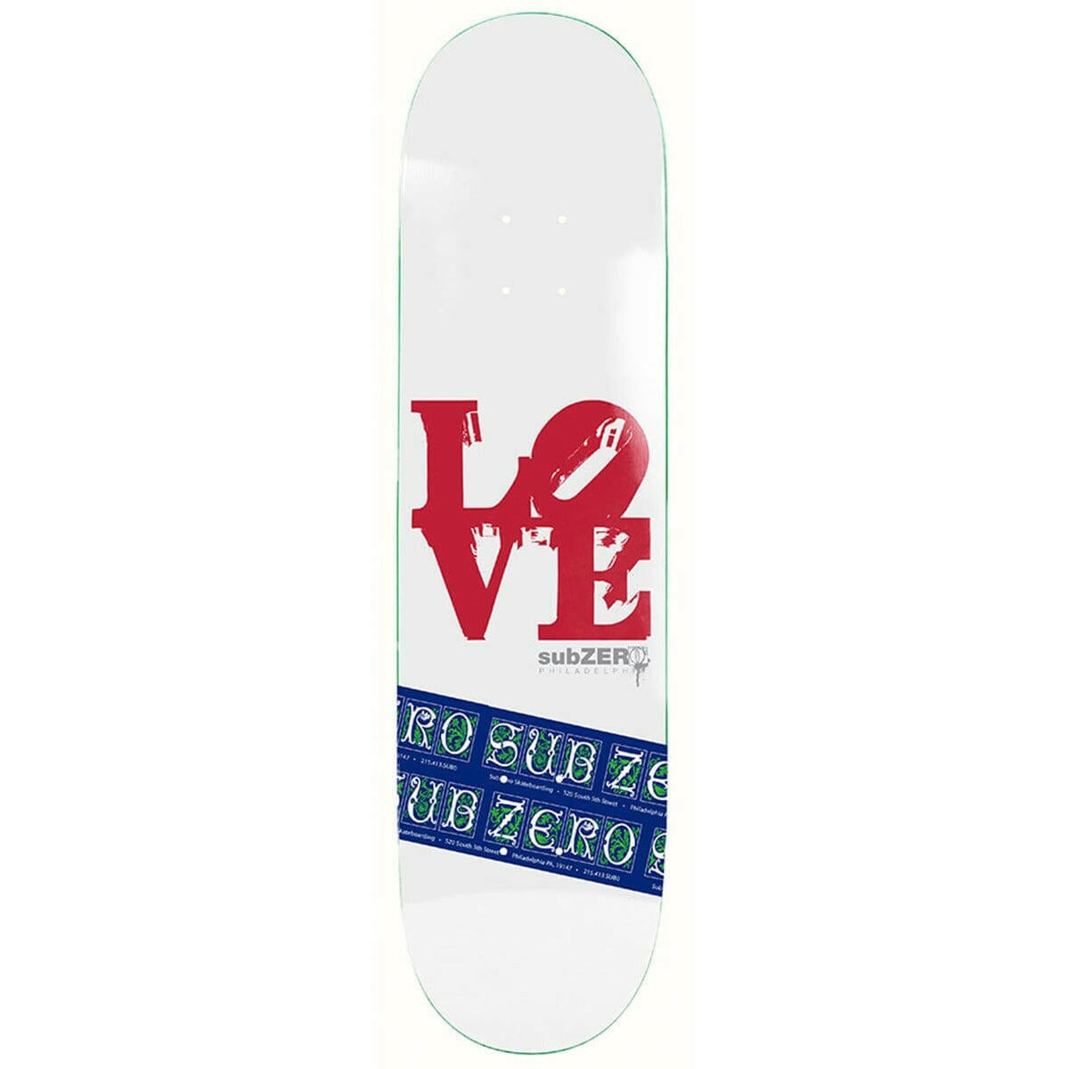 Heritage - Sub Zero Love Park 8.0 Skateboard Deck.