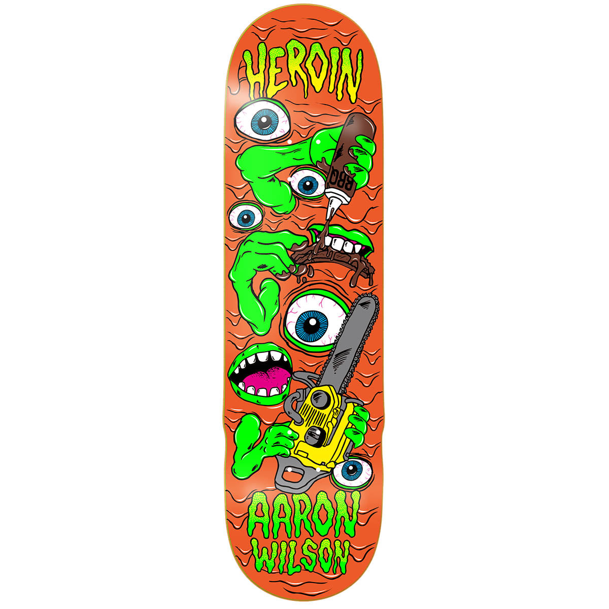 Heroin - Aaron Wilson Mutate Or Die 8.5 Skateboard Deck.