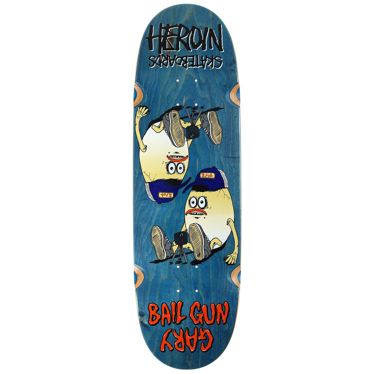 Heroin - Bail Gun Gary 4 9.75 Skateboard Deck.