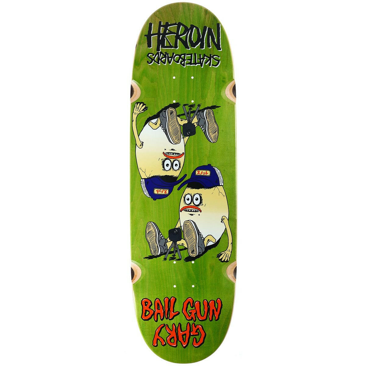 Heroin - Bail Gun Gary 4 9.75 Skateboard Deck.