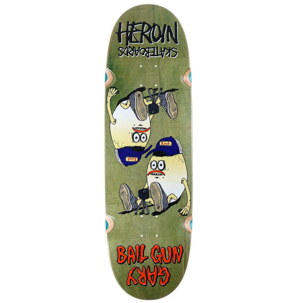 Heroin - Bail Gun Gary 4 9.75 Skateboard Deck.