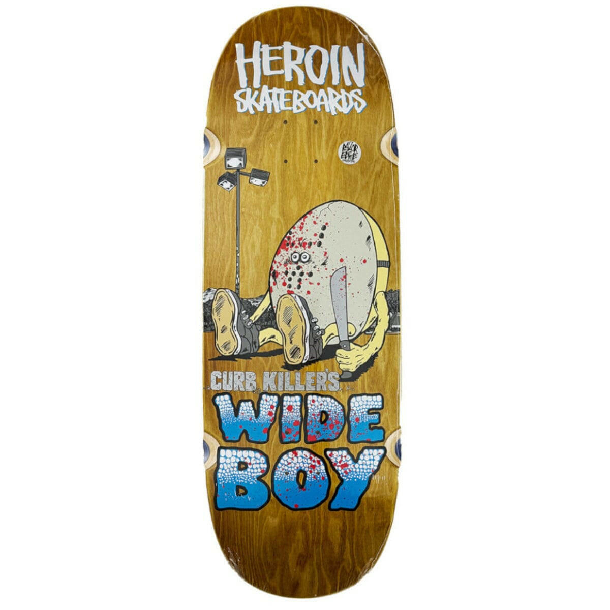 Heroin - Curb Killer Wide Boy 10.75 Skateboard Deck.