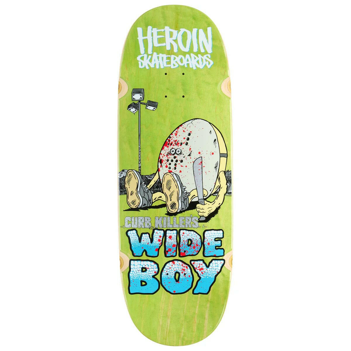 Heroin - Curb Killer Wide Boy 10.75 Skateboard Deck.