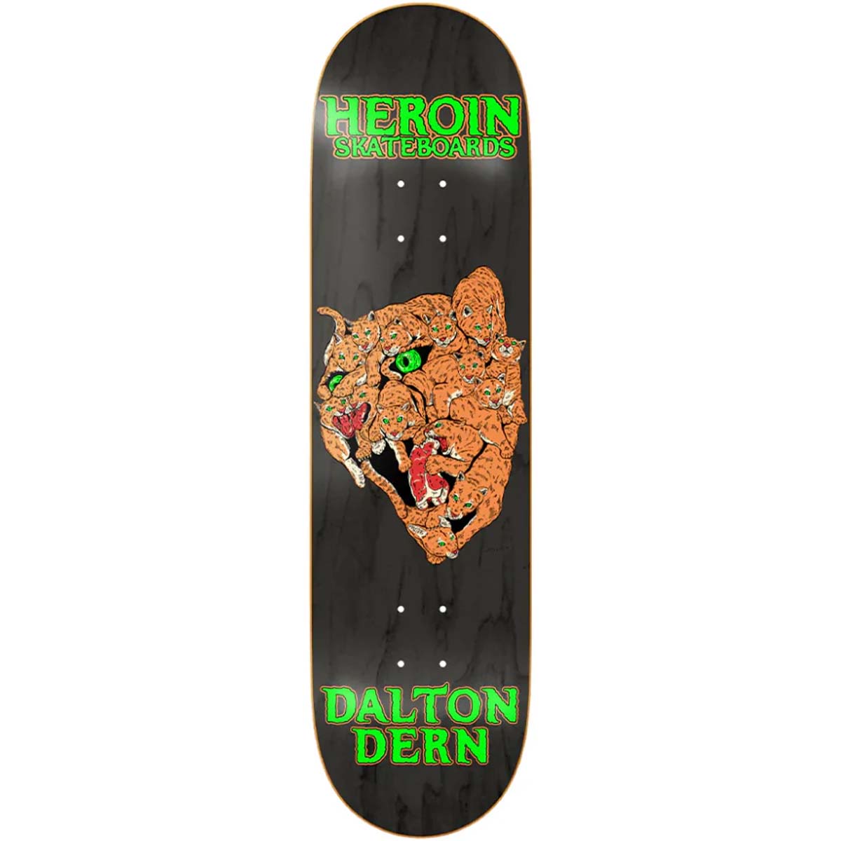 Heroin - Dalton Dern Panther Black 8.5 Skateboard Deck.