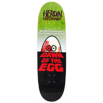 Heroin Dawn of the Egg Green 9.4 Skateboard Deck