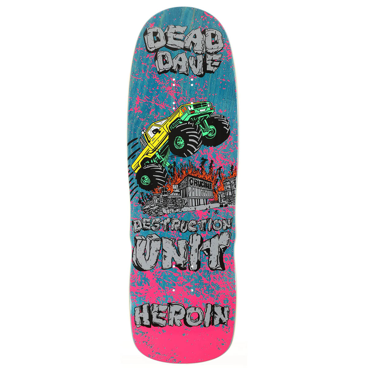 Heroin Dead Dave Knock Off Blue 10.1 Skateboard Deck