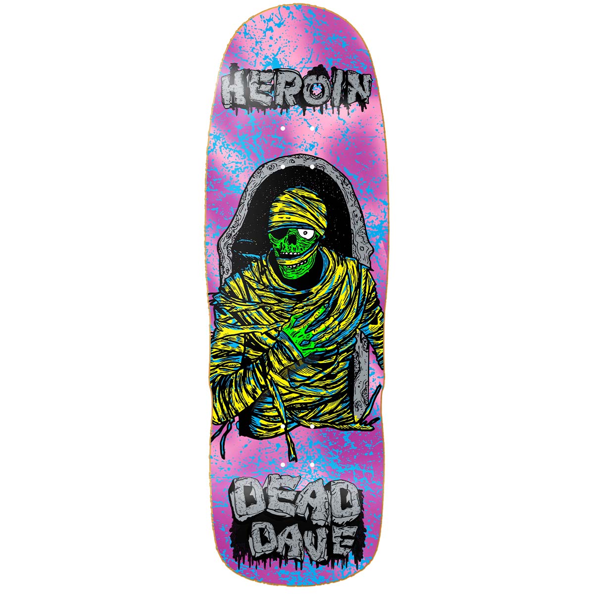 Heroin Dead Dave KO2 Mummy 10.125 Skateboard Deck