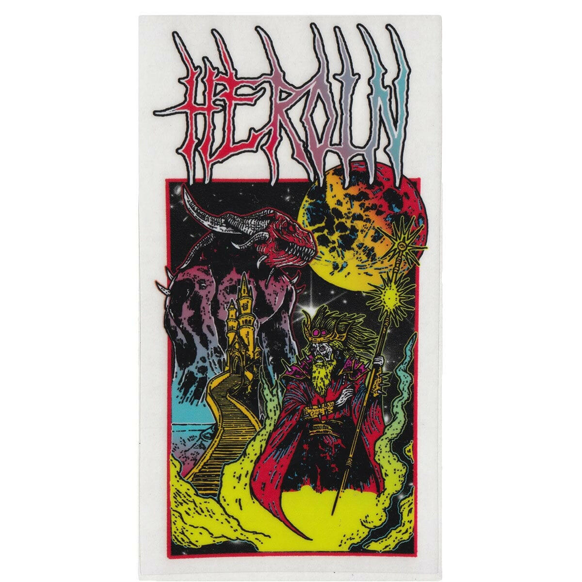 Heroin - Hellscape 7" Sticker.