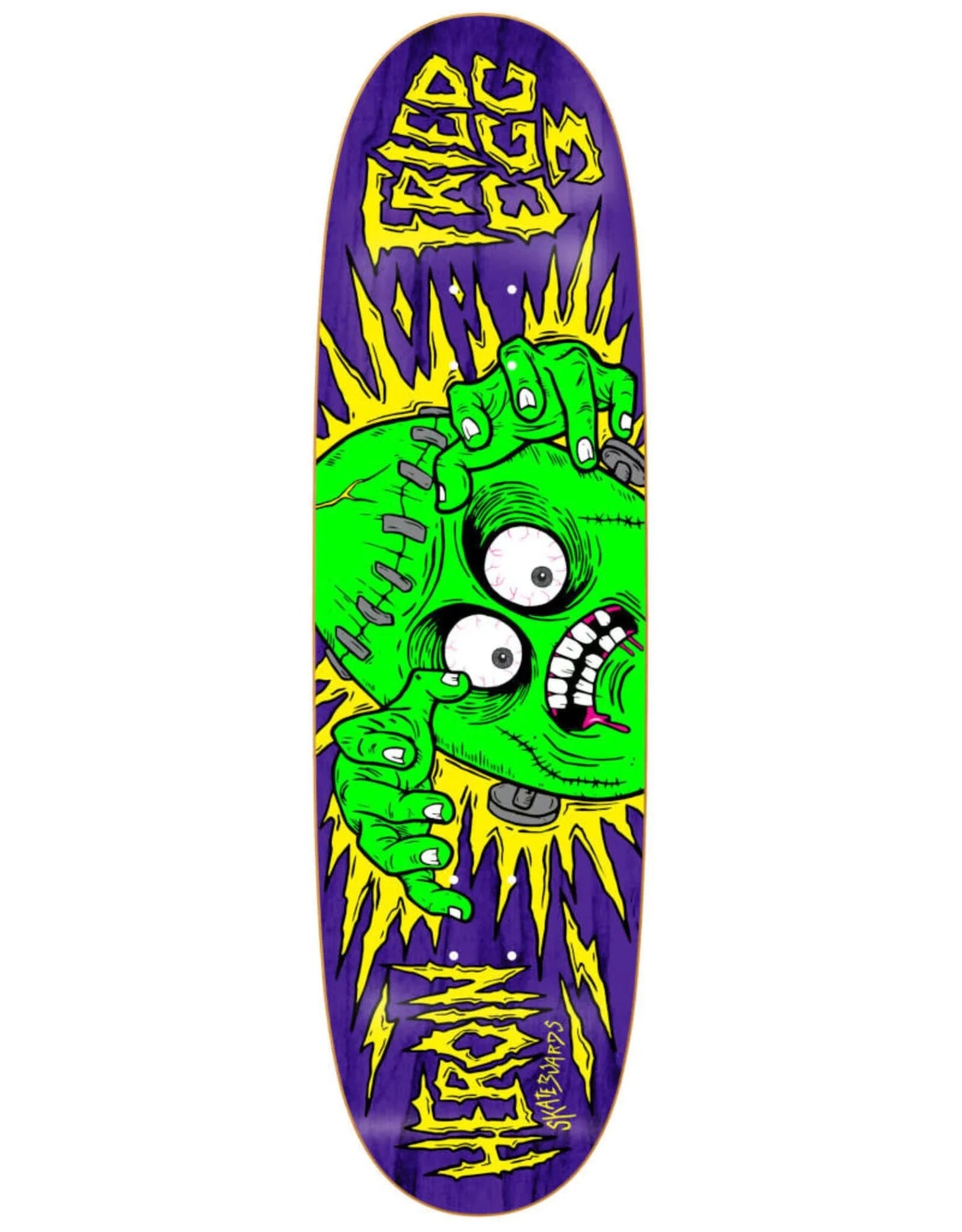 Heroin - Fried Egg Purple 8.9 Skateboard Deck.