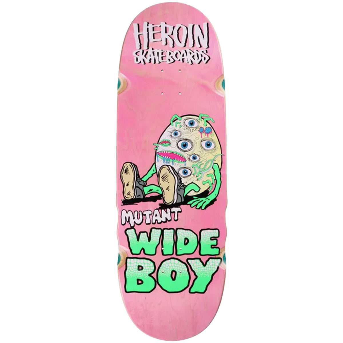 Heroin - Mutant Wide Boy Light Pink 10.4 Skateboard Deck.