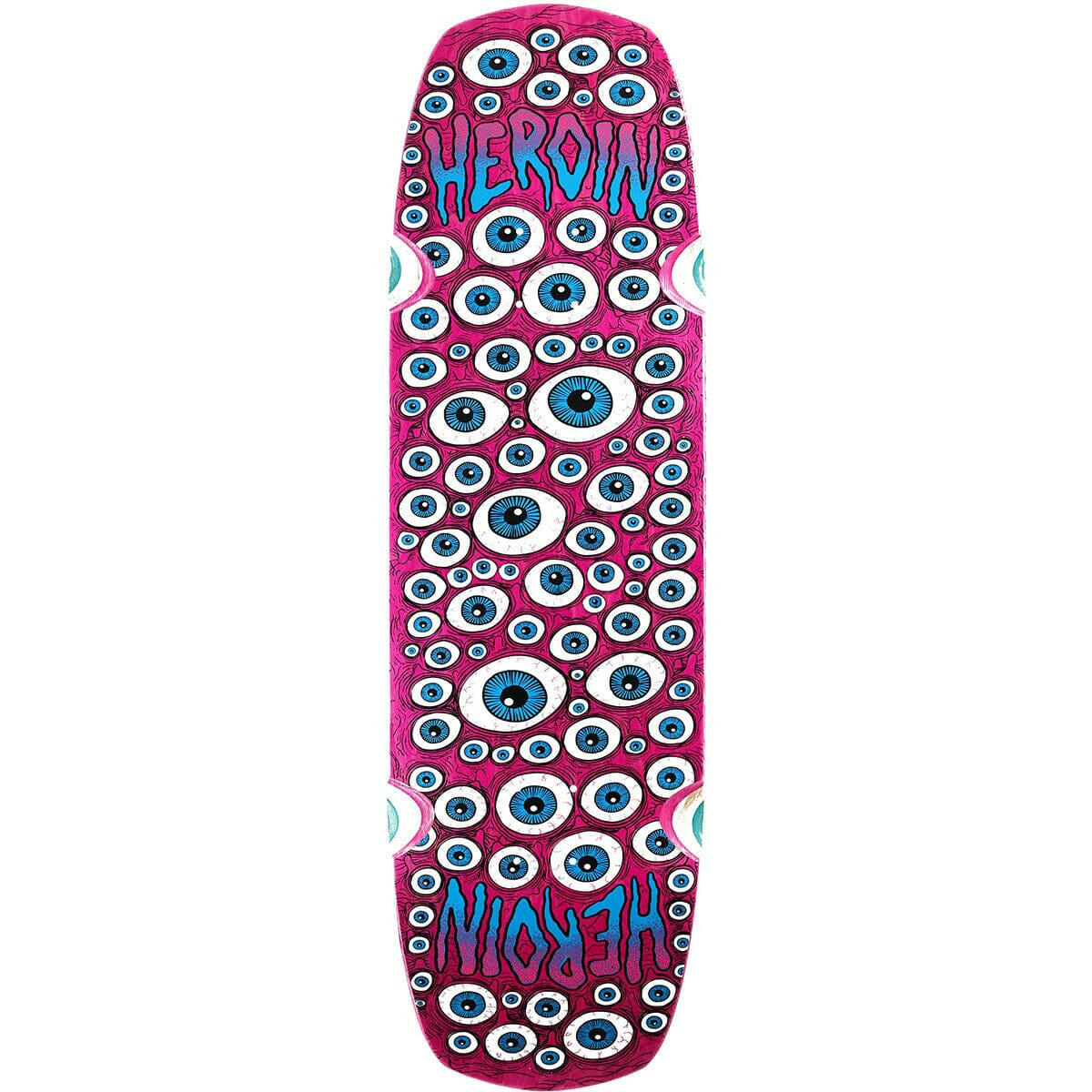 Heroin - Seeing Double Shovel Pink 9.5 Skateboard Deck.