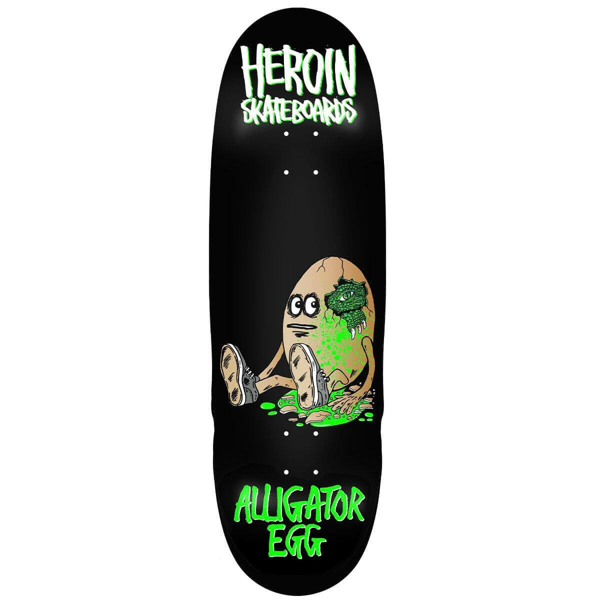 Heroin - Swampy Aligator Egg 9.25 Skateboard Deck.