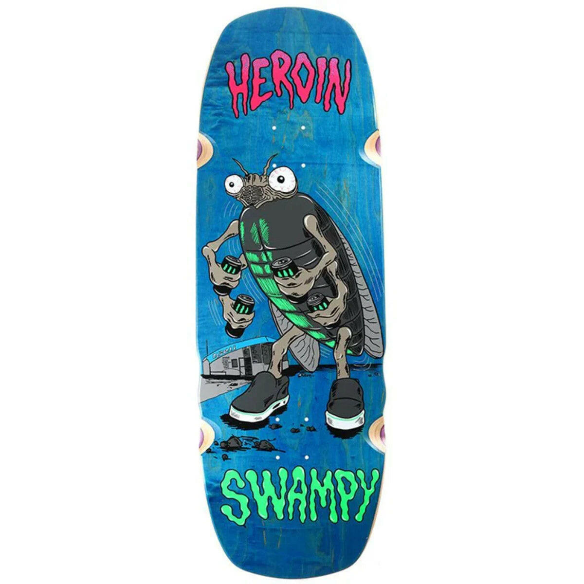 Heroin - Swampy Bug 10.75 Skateboard Deck.