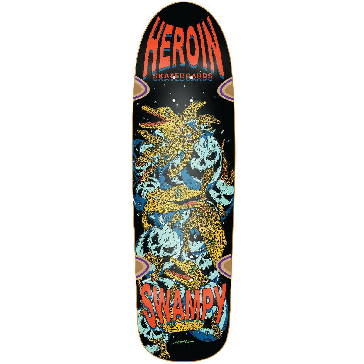 Heroin - Swampy Gators 9.125 Skateboard Deck.