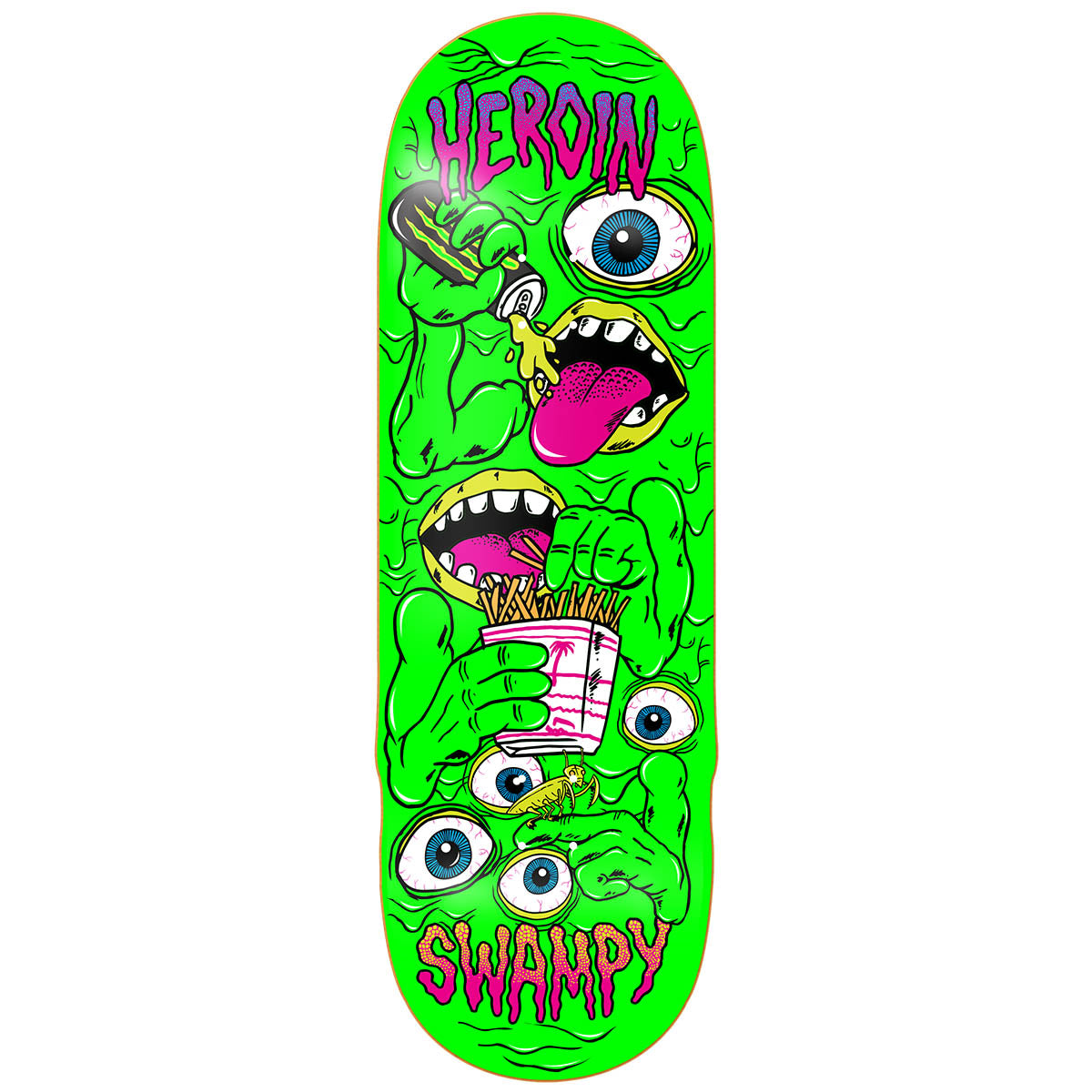 Heroin - Swampy Mutate Or Die 10.25 Skateboard Deck.