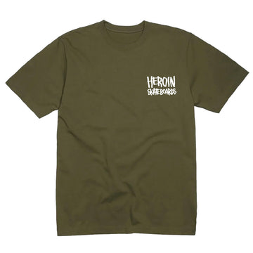 Heroin - The Pickle Tee Military Green.