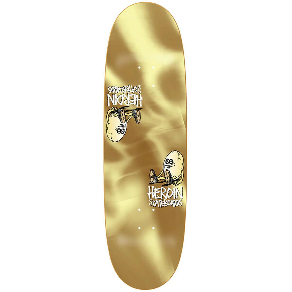 Heroin - Symmetrical Egg Gold 9.25 Skateboard Deck.