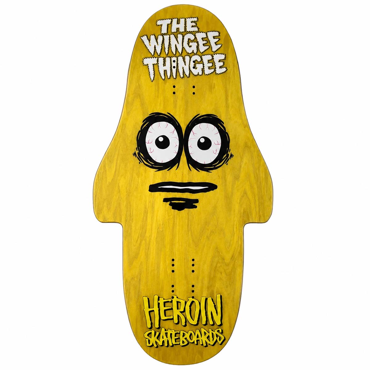 Heroin The Wingee Thingee Yellow 15.0 Skateboard Deck