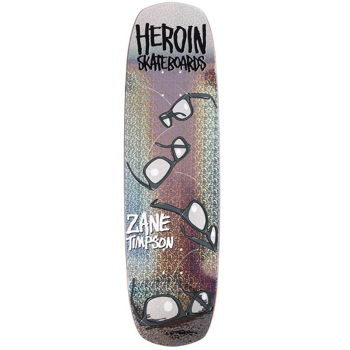 Heroin - Zane Timpson Glasses Foil 9.0 Skateboard Deck.