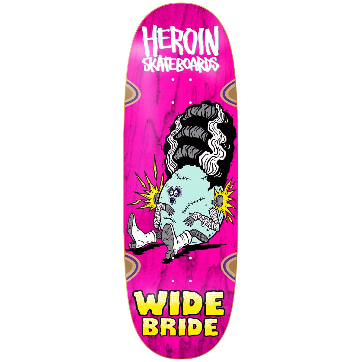 Heroin Wide Bride Pink 11.0 Skateboard Deck