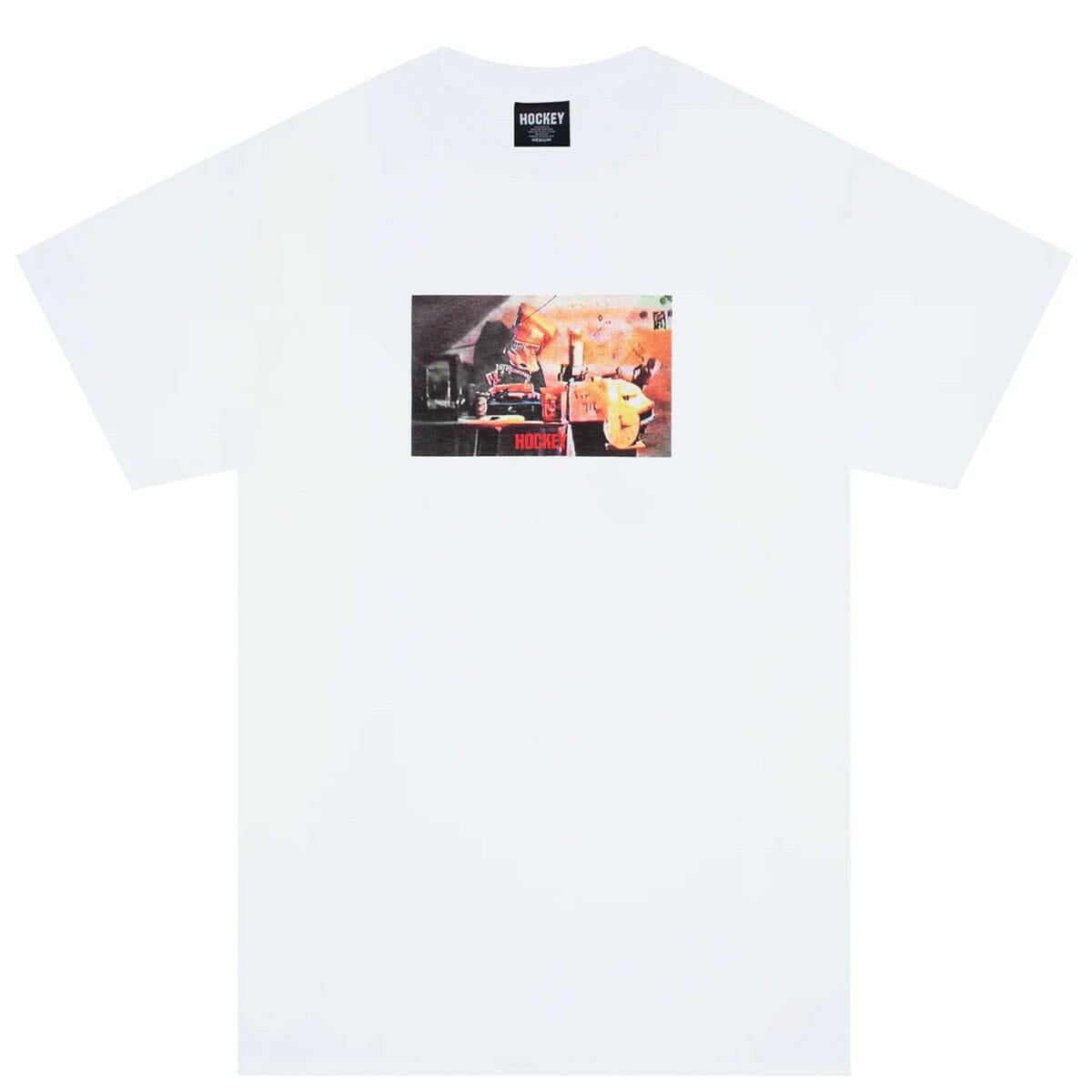 Hockey - DJ Baghead Tee White.