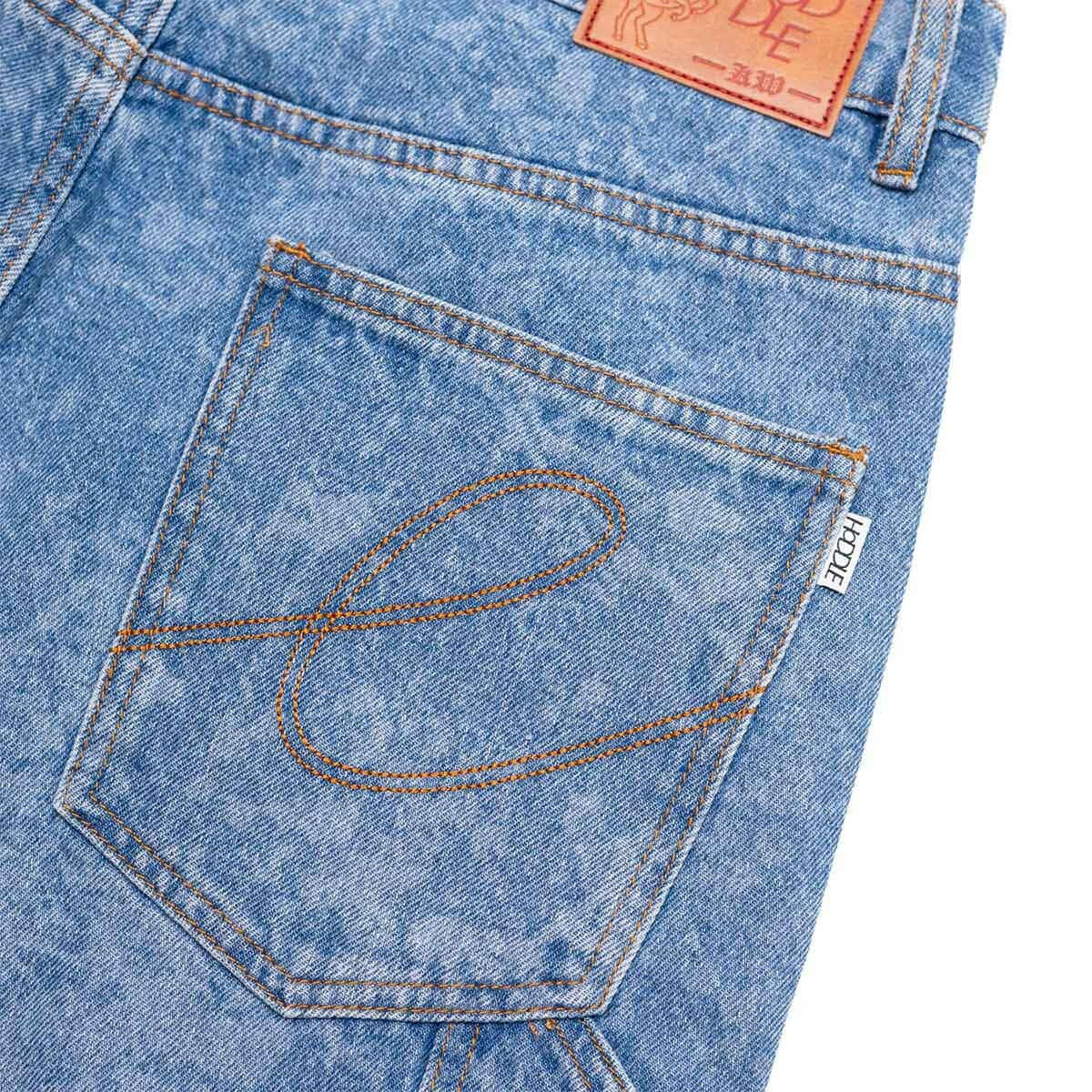 Hoddle - Carpenter Heart Jean Shorts Laser Paint Splatter Light Wash.