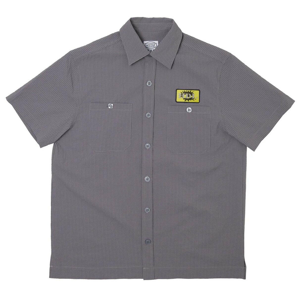 Hoddle - Seersucker S/S Shirt Grey.