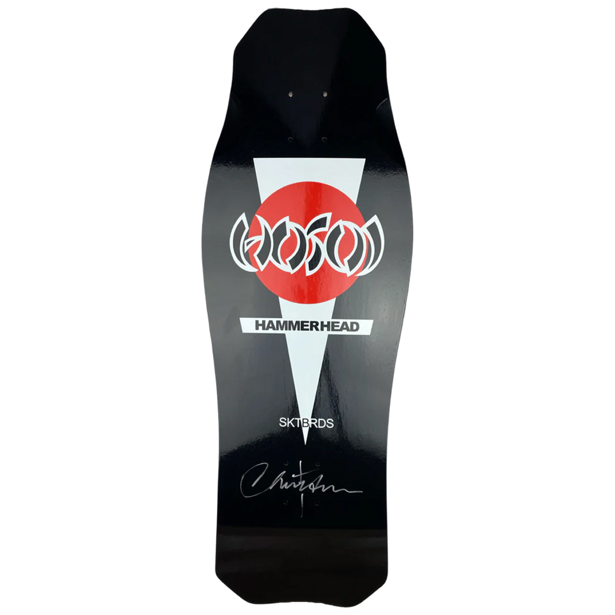 Hosoi - OG Hammerhead Black Signed 10.5 Reissue Skateboard Deck.