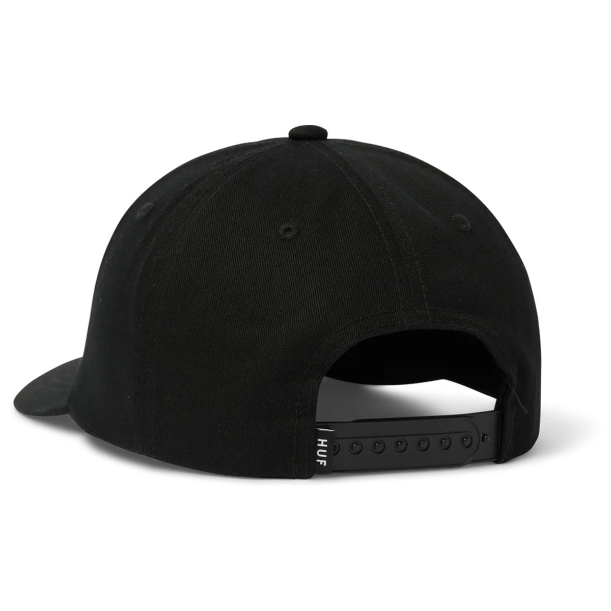 Huf Arch 6 Panel CV Snapback Hat Black Back