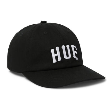 Huf Arch 6 Panel CV Snapback Hat Black