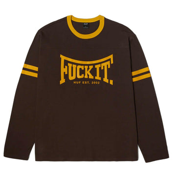 Huf - Exeter L/S Football Shirt Espresso.