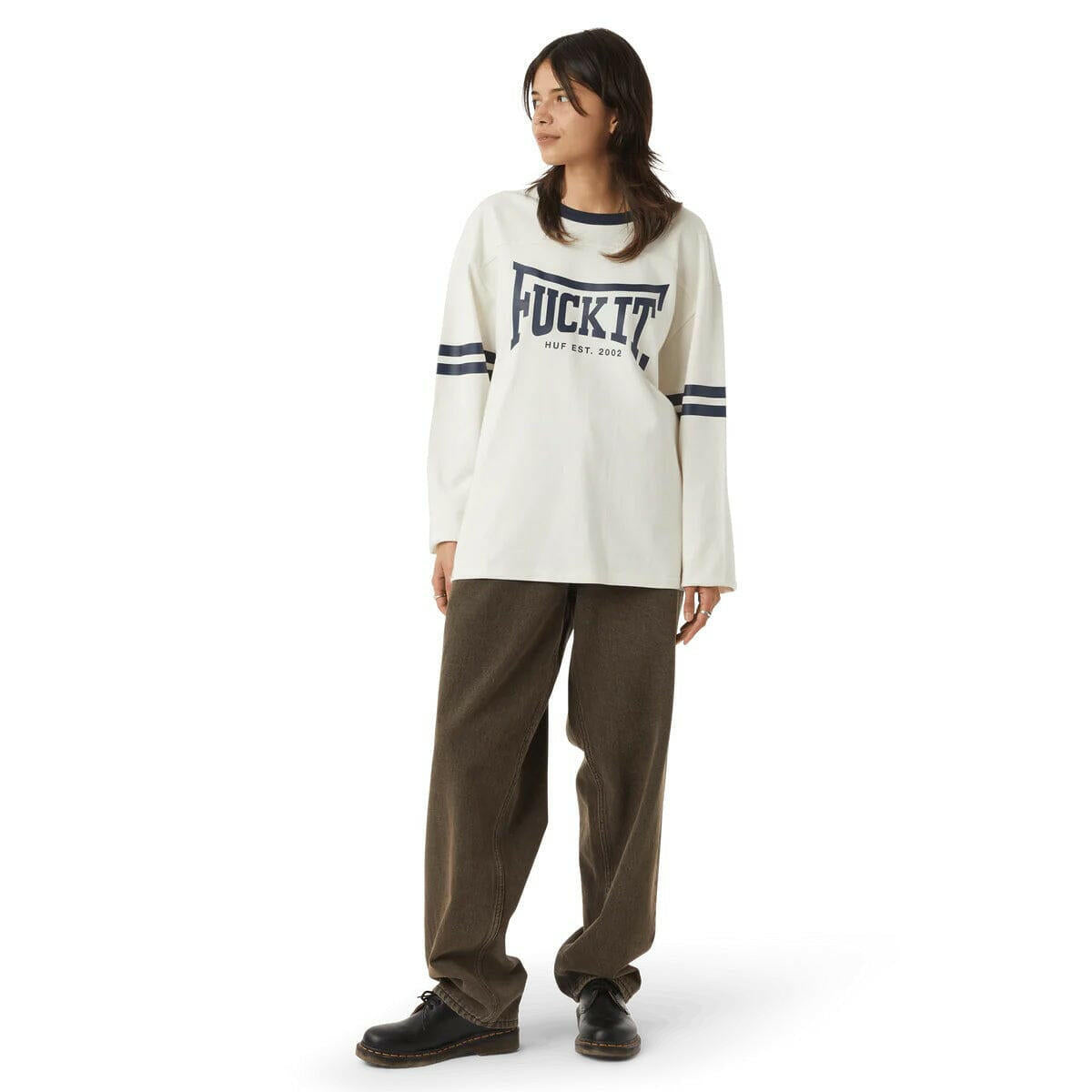 Huf - Exeter L/S Football Shirt Linen.