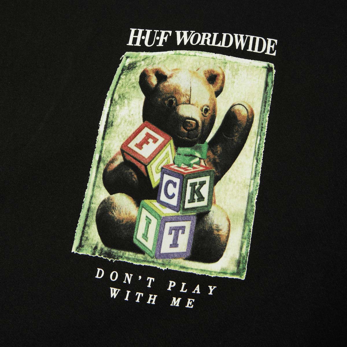 Huf Gift Bear Tee Black Detail