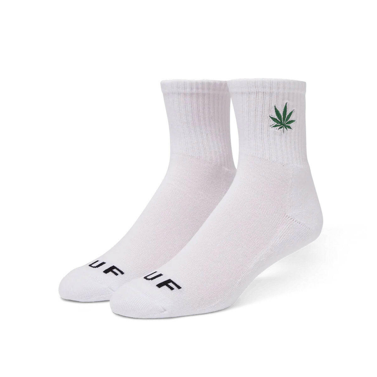 Huf - Plantlife Emb 1/4 Socks White.