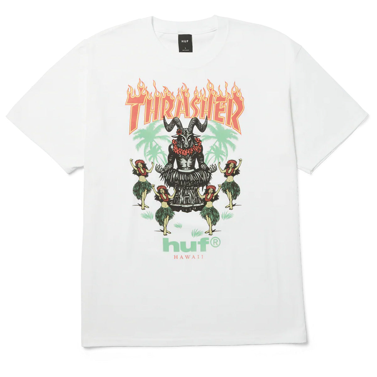 Huf Thrasher Goat Luau Tee White