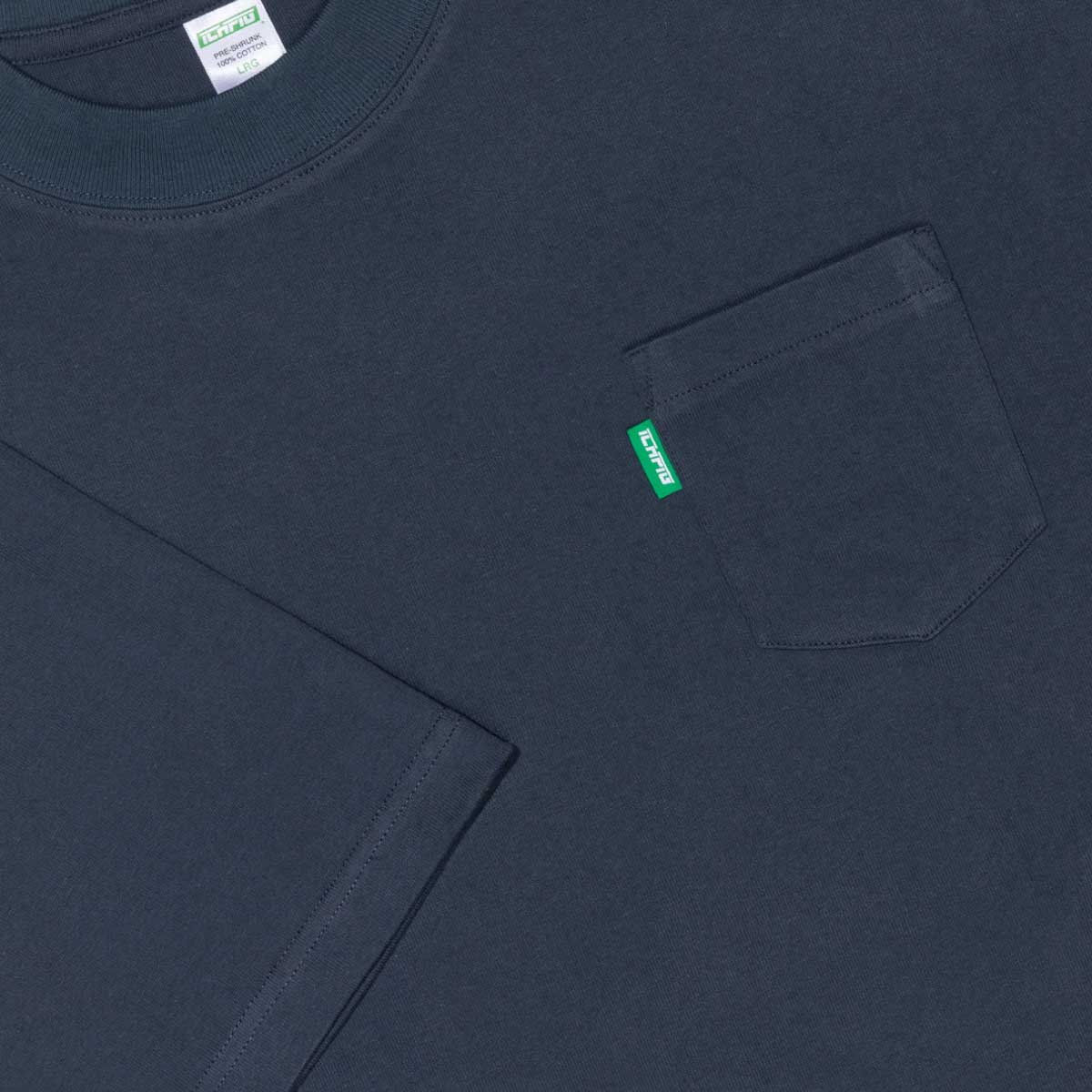 Ichpig - Heavyweight Pocket Tee Steel.