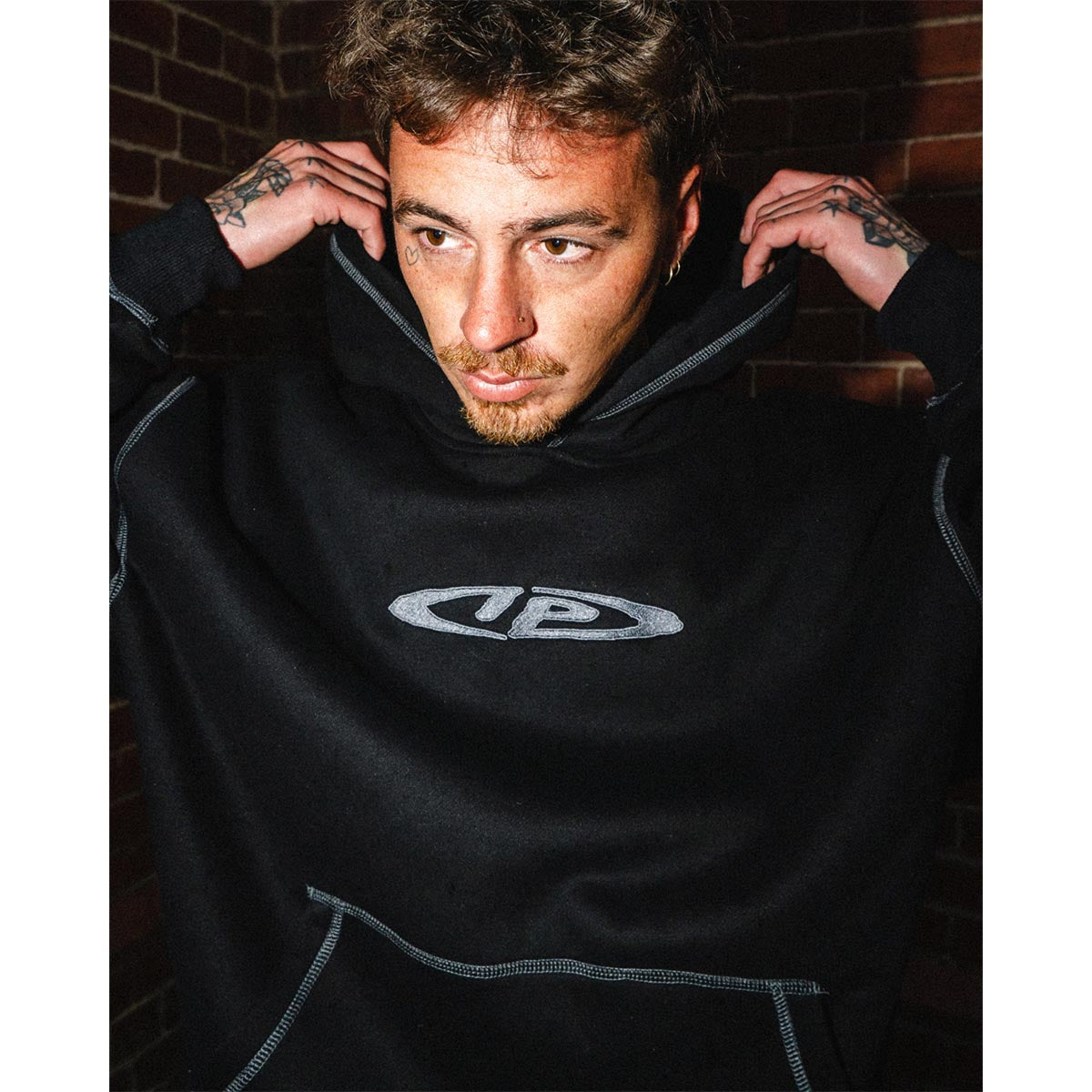 Ichpig - Optic Cordless Hoodie Black.
